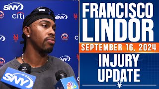 Francisco Lindor gives injury update on back ahead of MetsNationals game  SNY [upl. by Otinauj592]