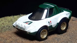 Tooned Lancia Stratos HF 1975 SanRemo WRC by ChoroQ Zero Z30 Z30 pullback toy car [upl. by Nylitsirk]