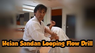 Heian Sandan Looping Flow Drill [upl. by Llirrem]