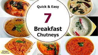 7 Daily amp Regular Chutney Recipes  Quick amp Easy Breakfast Chutneys [upl. by Einaej489]