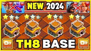 NEW TH8 Hybrid Base COPY LINK  COC Town Hall 8 TrophyWar Base [upl. by Etaner]