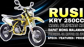 NASA PILIPINAS NA  RUSI KRY 250CC  SUPERMOTARD NA INAABANGAN NG KARAMIHAN  SPECS  FEATURES [upl. by Aksoyn]