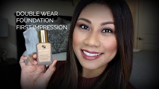 ♡ ESTEE LAUDER DOUBLE WEAR STAY IN PLACE MAKEUP  FIRST IMPRESSION amp REVIEW ♡ [upl. by Irpac]