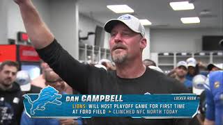 Dan Campbell victory speech after first Lions division title in 30 years [upl. by Ronacin538]