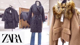 ZARA LATEST COLLECTION 2021 AutumnWinter PUFFER COAT SHOP WITH ME [upl. by Bren]