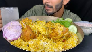 ASMREating Biryani with Raita Salad amp Cold Drink  Ultimate Foodie Experience [upl. by Arykahs]