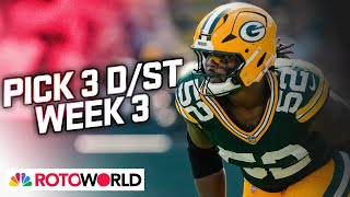 Packers Texans Browns lead Defense DST Start Em  Sit Em for Week 3  Rotoworld  NFL on NBC [upl. by Gnauq932]