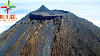 Pico Mountain aerial 🌋 highest mountain in Portugal  Azores  4K Ultra HD [upl. by Whatley]