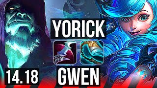 YORICK vs GWEN TOP  6 solo kills 1000 games Dominating Rank 12 Yorick  NA Master  1418 [upl. by Semajwerdna]