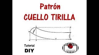 DIY Cómo trazar el patrón del CUELLO TIRILLA [upl. by Netsirc947]