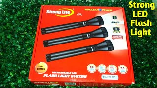 Strong Lite LED Flash Light  Strong Lite LED Torch Light  Strong Lite LED Torch Light Unboxing [upl. by Kelwen]