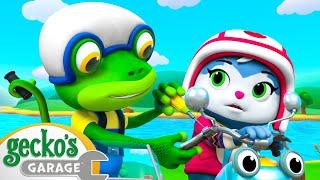 Motorcycle Mayhem  Geckos Garage  Kids Road Trip  Kids Songs and Stories [upl. by Anali]