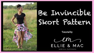 How To Sew A Knit Skort Be Invincible Pattern Sewing Tutorial [upl. by Ethelin]