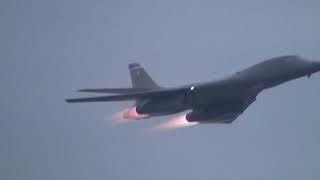 B1 Bomber flyby at EAA Air Venture 2017 Filmed by Todd Bristol [upl. by Enaols]