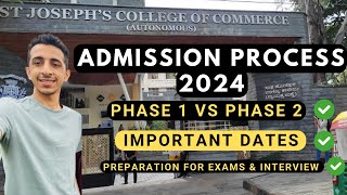 ST JOSEPHS COLLEGE OF COMMERCE BANGALORE  ADMISSION PROCESS 2024  SJCC Phase 1 vs Phase 2 [upl. by Annayd113]