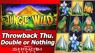 Jungle Wild Slot  Throwback Thursday Double or Nothing Live Play with Free Spins Bonus [upl. by Alil472]