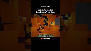 Netherite mining in minecraft be like [upl. by Ecyarg]