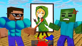 DRAWING RUN CHALLENGE  Minecraft Animation [upl. by Ennailuj]