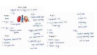 WILMS TUMOR NOTES ONE PAGE NOTES  KIDNEY  SURGERY  4TH PROFF  MBBS [upl. by Annaxor]