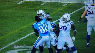 Erik Walden Headbutts Delanie Walker Colts vs Titans [upl. by Tsepmet]