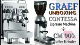 GRAEF CONTESSA amp CM 900 COFFEE GRINDER UNBOXING amp SET UP [upl. by Jenifer796]