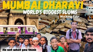 Inside Worlds LARGEST SLUMDHARAVI Mumbai 🇮🇳 Rich slum in World 🌎Walking Tourdharavi [upl. by Eynaffit]