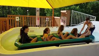 Cutback Water Coaster at Water Country USA  on camera ride [upl. by Hooge123]