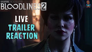 VtM  Bloodlines 2 New Gameplay Trailer Live Reaction [upl. by Vilma]