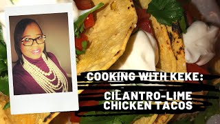 Slow Cooker CilantroLime Chicken Tacos  Homemade Chicken tacos [upl. by Hadeehuat566]