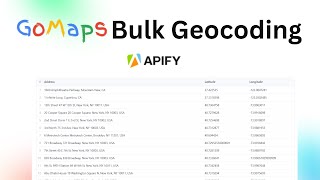 Batch Address to Lat Long Converter Geocoding Apify Hindi [upl. by Hannah813]