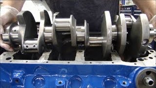 Engine Building Part 3 Installing Crankshafts [upl. by Im]