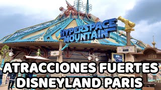 4K TODAS LAS ATRACCIONES FUERTES DISNEYLAND PARIS [upl. by Aemat]