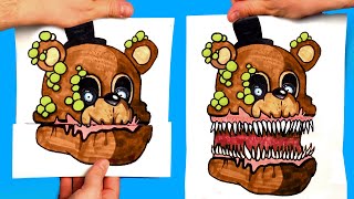 15 Cool FIVE NIGHTS AT FREDDYS Paper Crafts and Board Game for FANS  CREATE YOUR FNAF ANIMATRONICS [upl. by Leeth]