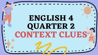 ENGLISH 4 Quarter 2 Week 1  CONTEXT CLUES Exemplification Definition [upl. by Nirret979]