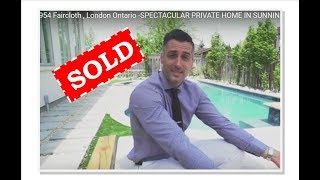 SOLD 1954 Faircloth  London Ontario SPECTACULAR PRIVATE HOME IN SUNNINGDALE HILLS [upl. by Fanestil]