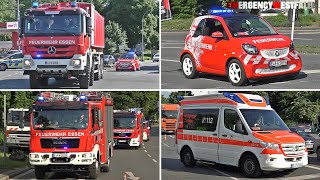 WERKSTATT in VOLLBRAND 🔥  GROßALARM in ESSEN viele Einsatzfahrten [upl. by Annav398]