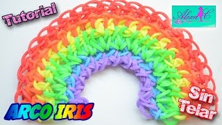 ♥ Tutorial Arcoiris de gomitas sin telar ♥ [upl. by Ramirol42]