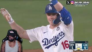 BASEBALL FAN REACTS TO Yankees vs Dodgers World Series Game 2 Highlights [upl. by Kehsihba]