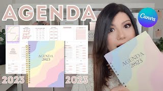 DISEÑA tu propia AGENDA EN CANVA 2023 [upl. by Dor]