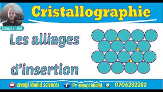 Les alliages dinsertion Cristallographie cours complet [upl. by Jarred]