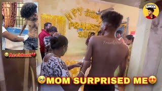 🥹MOM SURPRISED ME😍  😭MET WITH AN ACCIDENT💔  Prankster Surya [upl. by Pinkerton]