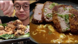 Giant Meat Sumo Wrestlers Katsudon in Rhode Island  PVD Noodle Bar  Japanese Food [upl. by Ahsinhoj]