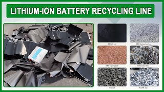 Lithium Ion Battery Recycling Plant Line  Recovering Black Mass from Scrap Battery Recycling [upl. by Nadda658]