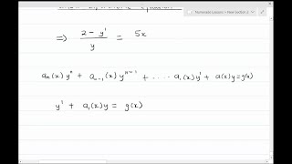 Determining Whether a Differential Equation Is Linear In Exercises 14 determine whether the diffe… [upl. by Birck]