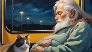 Enjoy a relaxing evening with the soft purring of cats and noise of bus  ASMR therapy [upl. by Vergil161]