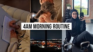 4am Realistic amp Productive Morning Routine  Self Care  Gym Edition [upl. by Ainafets]