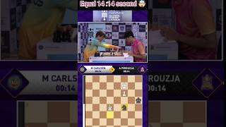 MAGNUSc vs ALIREZAf  and 1414 second 🤯 chess chesscom shorts [upl. by Vashtee]