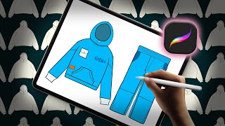 How to DESIGN a CLOTHING BRAND with PROCREATE [upl. by Orianna]