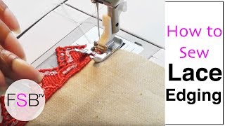 Sewing Lace Edging [upl. by Olen]