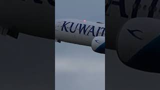 KUWAIT AIRWAYS B777 Takeoff at Geneva international airport [upl. by Aseral816]